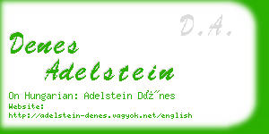 denes adelstein business card